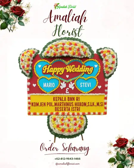 Papan Bunga Pernikahan Jelupang